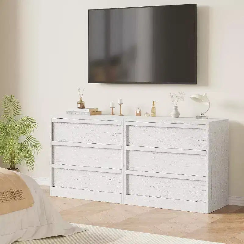 White Drawer Dresser, Modern Small Chest Organizer, Storage Bedside Table for Bedroom, Living Room, Nursery, Entryway