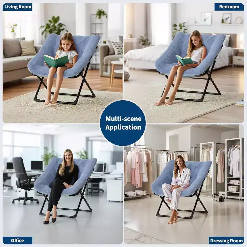 Lazy Sofa Chair with Plush Rabbit Fur Upholstery, Ultra-Comfortable and Cozy Lounge Chair for Living Room, Indoor Relaxing Seat with Soft, for Home