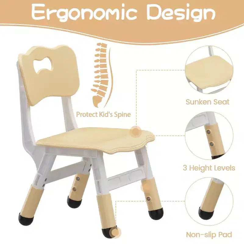 Kids Table Set and 6 Chair, Toddler Table and Chairs Set for Ages 2-10,Children Activity Table with Storage Box