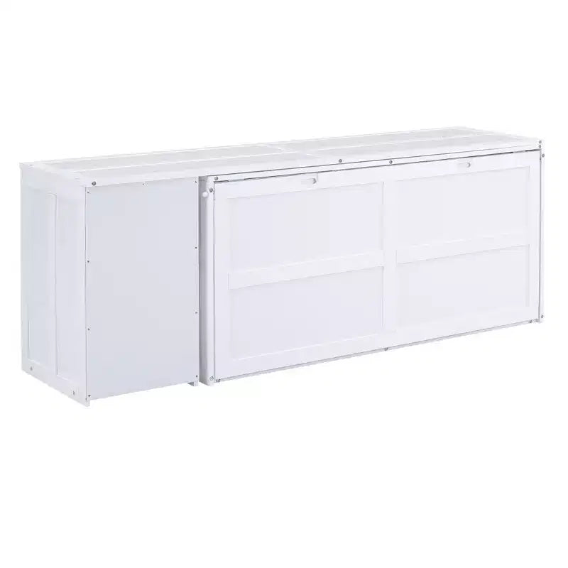 Queen Size Murphy Bed with Rotable Desk, Cabinet Beds Foldable Wall Bed Frame for Guest Room Home Office