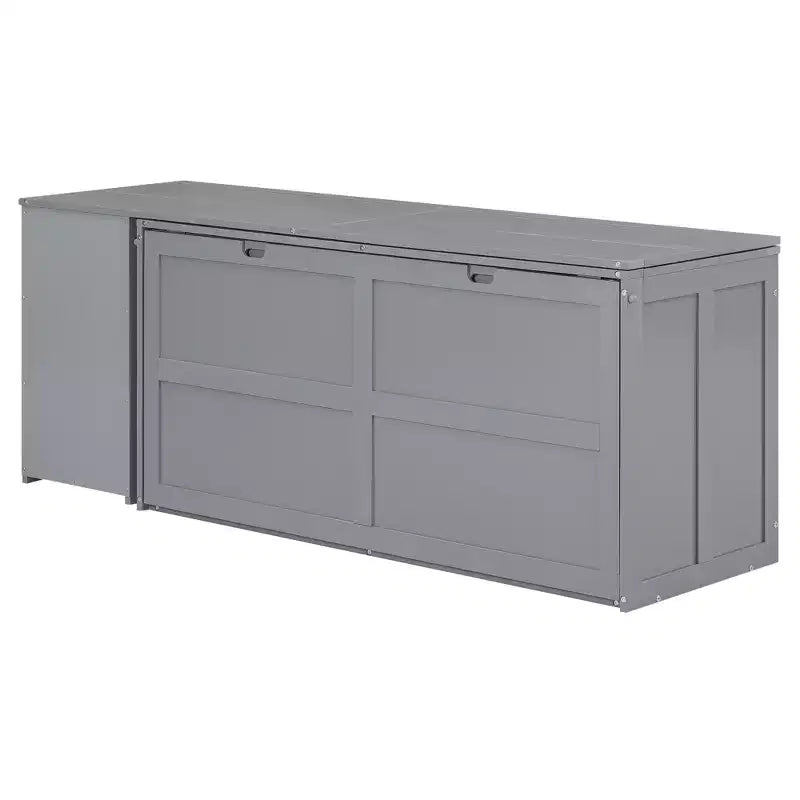 Queen Size Murphy Bed with Rotable Desk, Cabinet Beds Foldable Wall Bed Frame for Guest Room Home Office