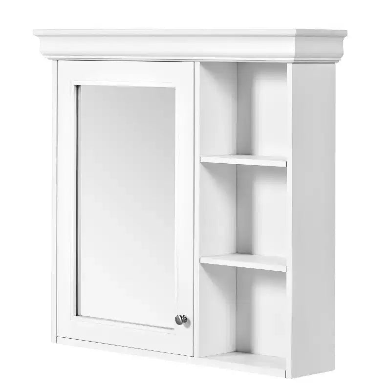 30 in. W x 28 in. H Rectangular Surface Mount Medicine Cabinet with Mirror, Adjustable Shelves, Soft Closing Hinges