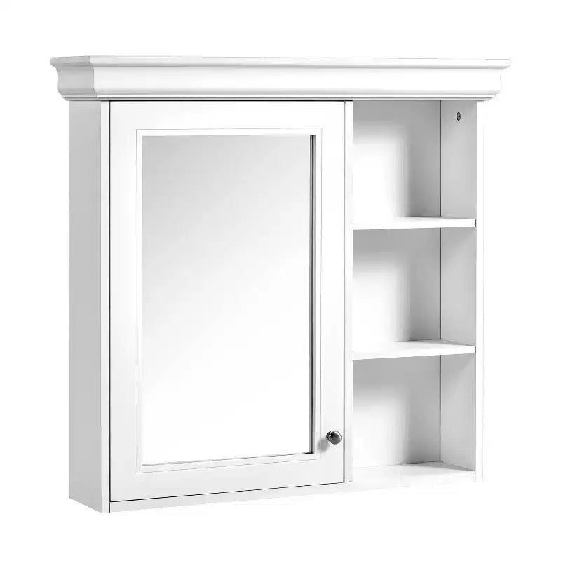 30 in. W x 28 in. H Rectangular Surface Mount Medicine Cabinet with Mirror, Adjustable Shelves, Soft Closing Hinges