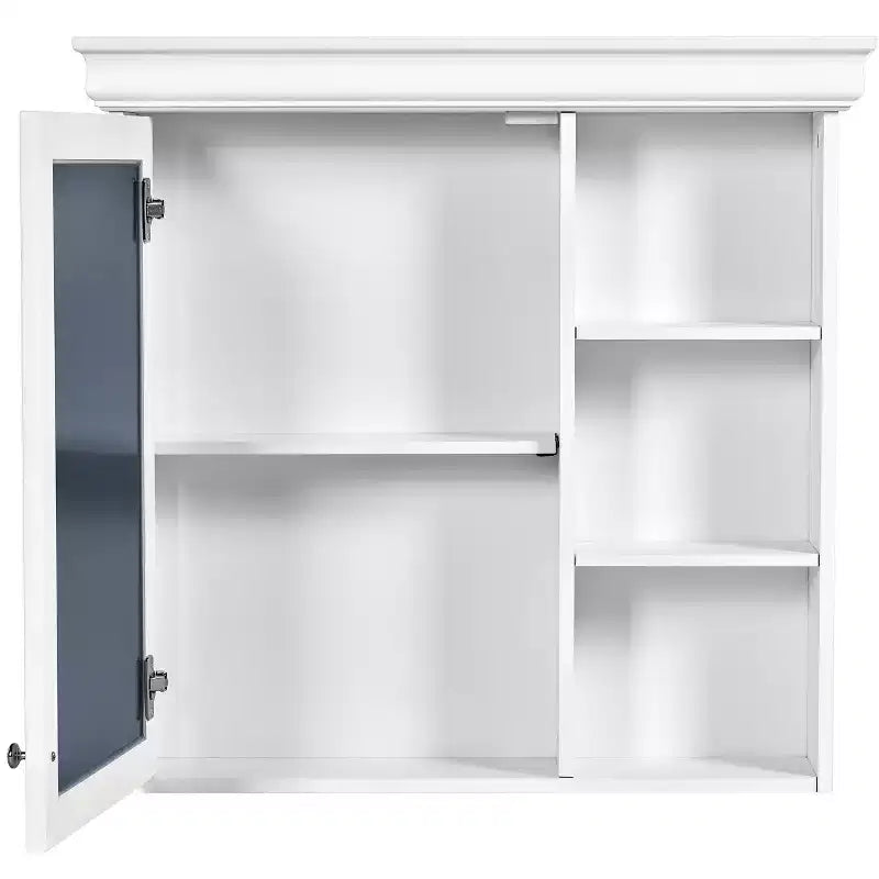 30 in. W x 28 in. H Rectangular Surface Mount Medicine Cabinet with Mirror, Adjustable Shelves, Soft Closing Hinges