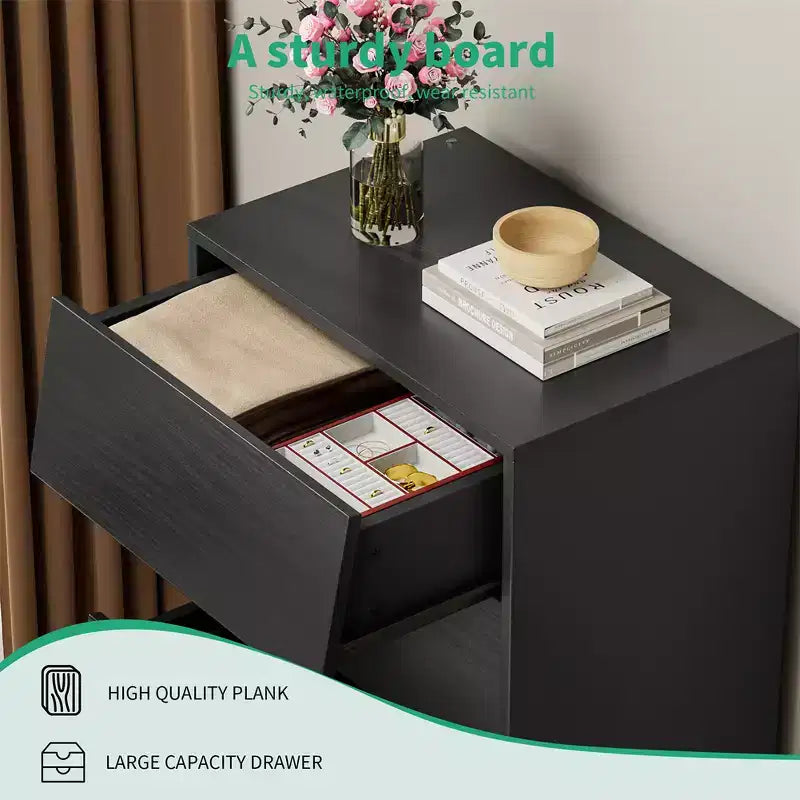 4 drawer tall dresser, modern wooden storage cabinet with spacious drawers