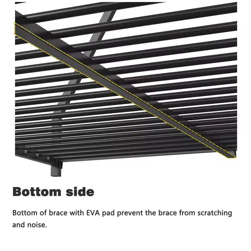 Full over Full Metal Bunk Bed with Ladder, Easy Climbing with Adjustable Ladder, Metal Slats Supports, No Box Spring Needed
