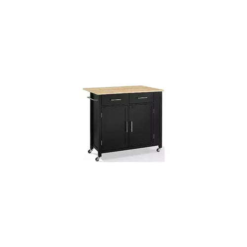 HomeStock 37 in.H Wood Kitchen Islands with 2 Doors and 2 Shelves