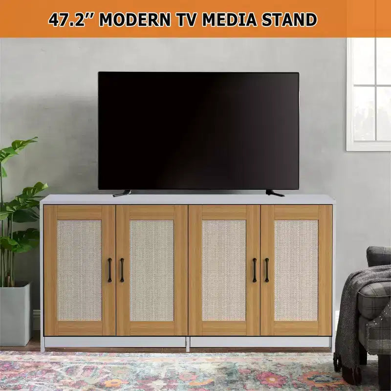 Double Litter Box Enclosure, Hidden Cat Litter Cabinet for Two Cats