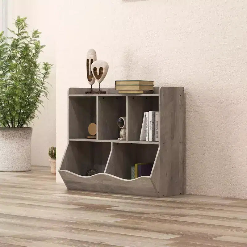Kids Storage Cabinet, 3-Tier Toddler Wood Bookshlef, Toddler Storage Organizer Cabinet for Kindergarten Nursery Playroom Bedroom Living Room