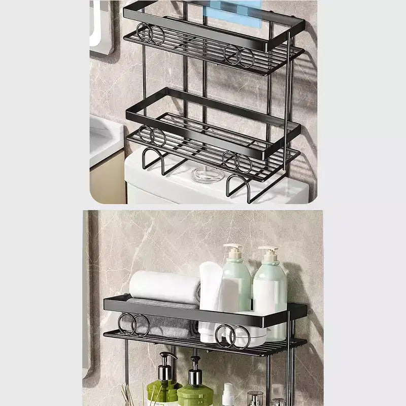 Over The Toilet Storage Multifunctional Over Toilet Bathroom Organizer No Drilling Over Toilet Bathroom Shelf for Space-Saving