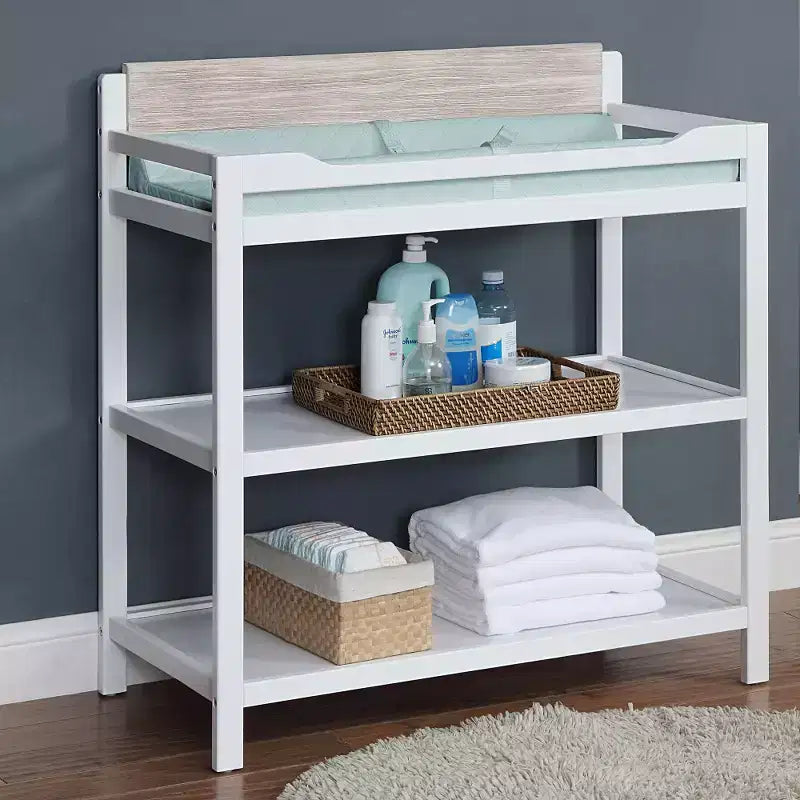 Whisen Baby Changing Table, Safe, Non-Toxic & Crib-Coordinating for All Stages - White
