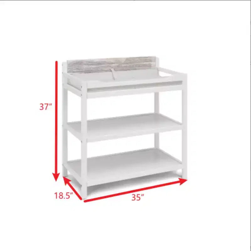 Baby Changing Table, Safe, Non-Toxic & Crib-Coordinating for All Stages - White