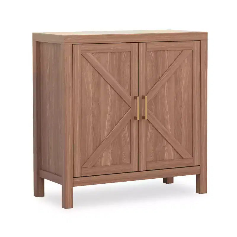 30 Inch Storage Cabinet, Wooden Door Sideboard Buffet Cabinet with Adjustable Shelves, Rustic Entryway Cabinet for Kitchen, Bedroom, Living Room