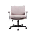 Criss-Cross Desk Chair: Wide Seat, Flip Arms & Wheels | Upholstered Vanity/Home Office Swivel