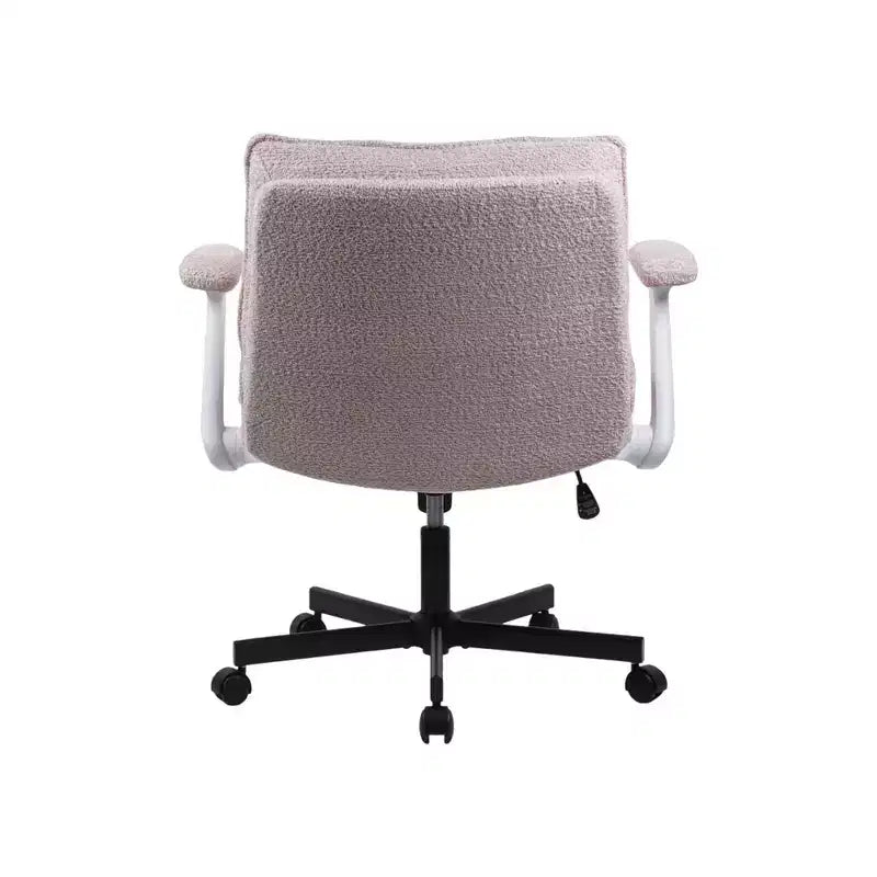 Criss-Cross Desk Chair: Wide Seat, Flip Arms & Wheels | Upholstered Vanity/Home Office Swivel