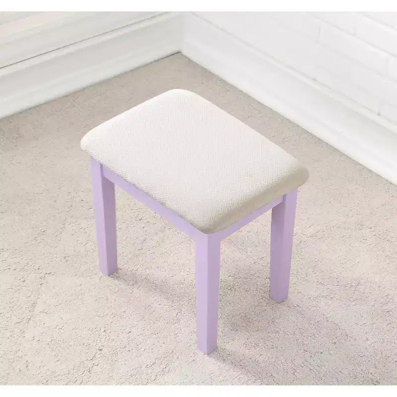 Coiffeuse Vintage avec Miroir Ovale, Coiffeuse Compacte avec 3 Tiroirs et Tabouret Rembourré, Petite Coiffeuse pour Petit Espace