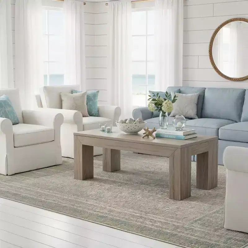 Modern Rectangular Coffee Table (40in x 20in / 1020mm x 510mm)