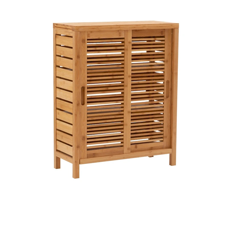Meuble de rangement au sol à deux portes, 33 pouces