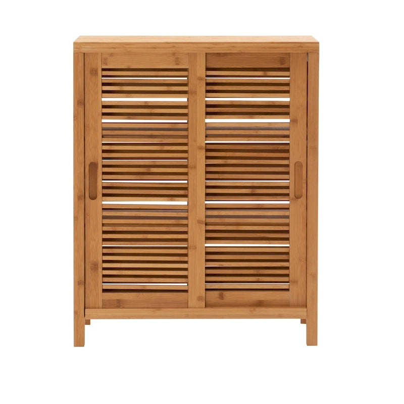 Meuble de rangement au sol à deux portes, 33 pouces