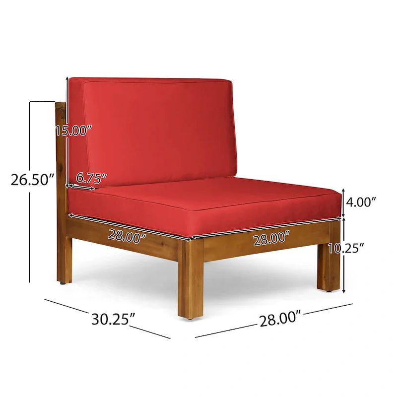Ensemble de conversation d'extérieur Brava 6 pièces en bois d'acacia par Christopher Knight Home