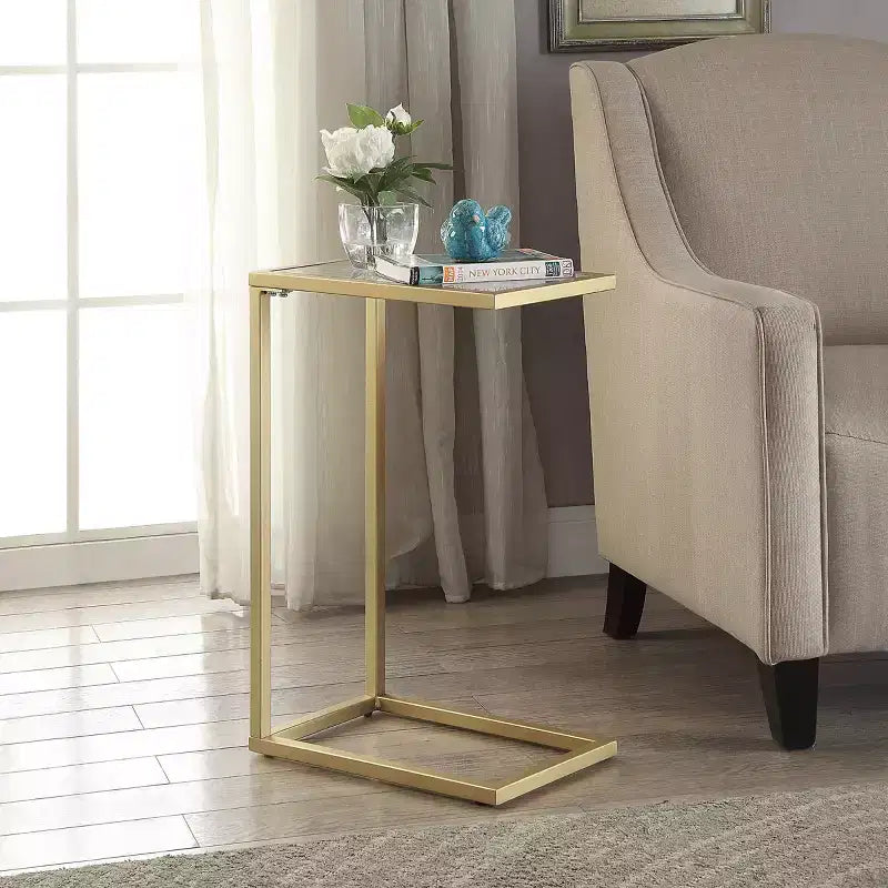 Channing Glass Top Accent Table