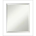 Wedge Framed Bathroom Vanity Wall Mirror White - Amanti Art