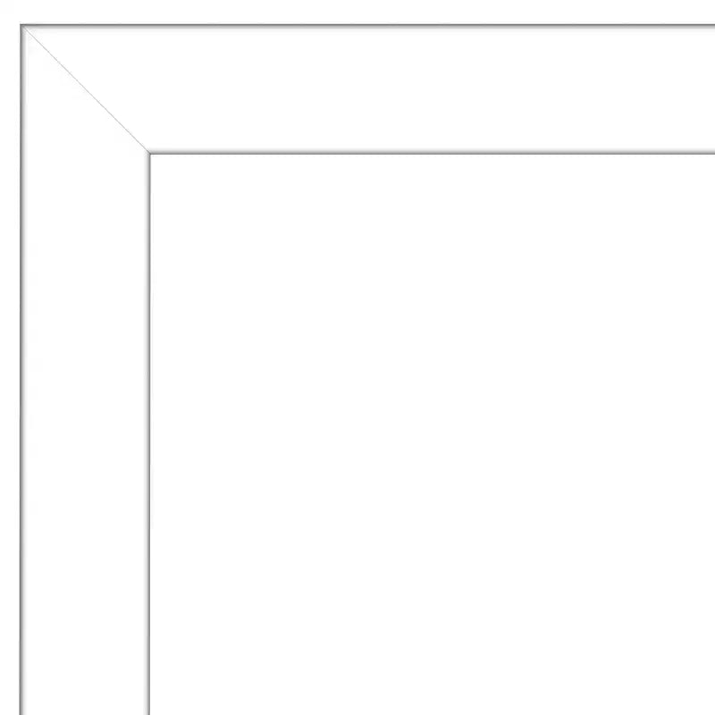 Miroir mural de salle de bain encadré en bois, blanc