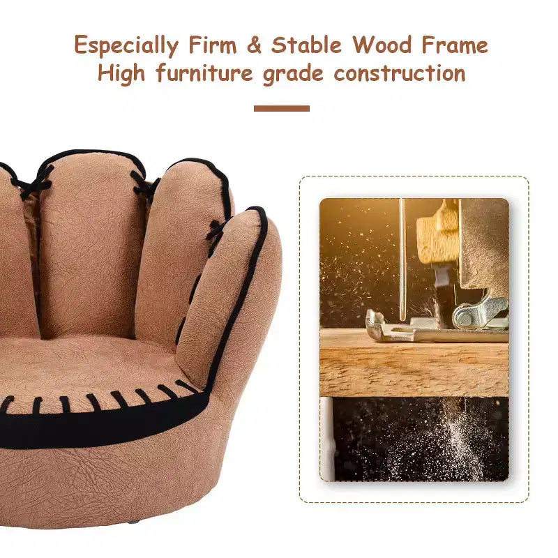 Kids Sofa Five Finger Armrest Chair Couch Children Living Room Toddler Gift