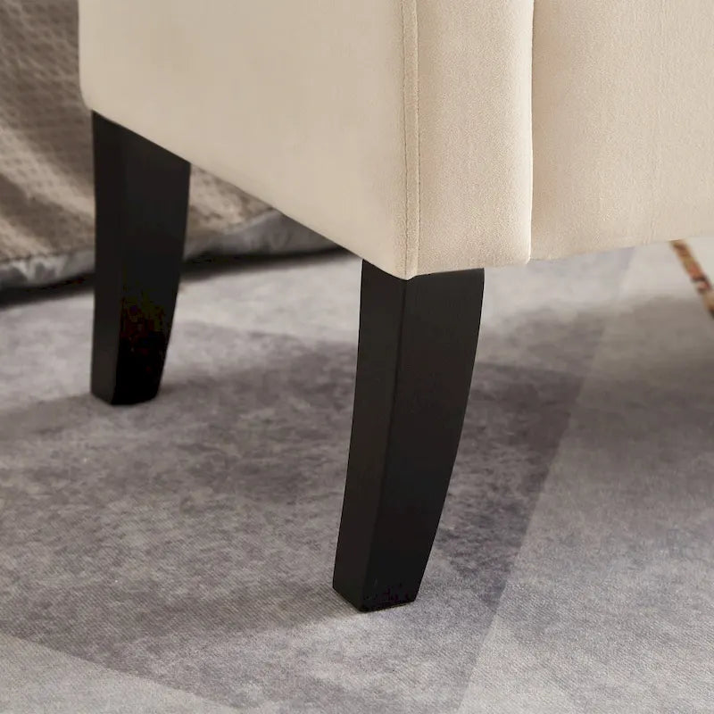 Banquette de lit en velours facile à monter avec rangement Style luxueux