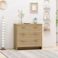 Meuble à 4 tiroirs en rotin, pour chambre, salon, salle à manger, couloirs