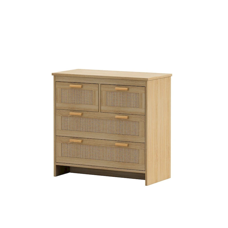 Meuble à 4 tiroirs en rotin, pour chambre, salon, salle à manger, couloirs