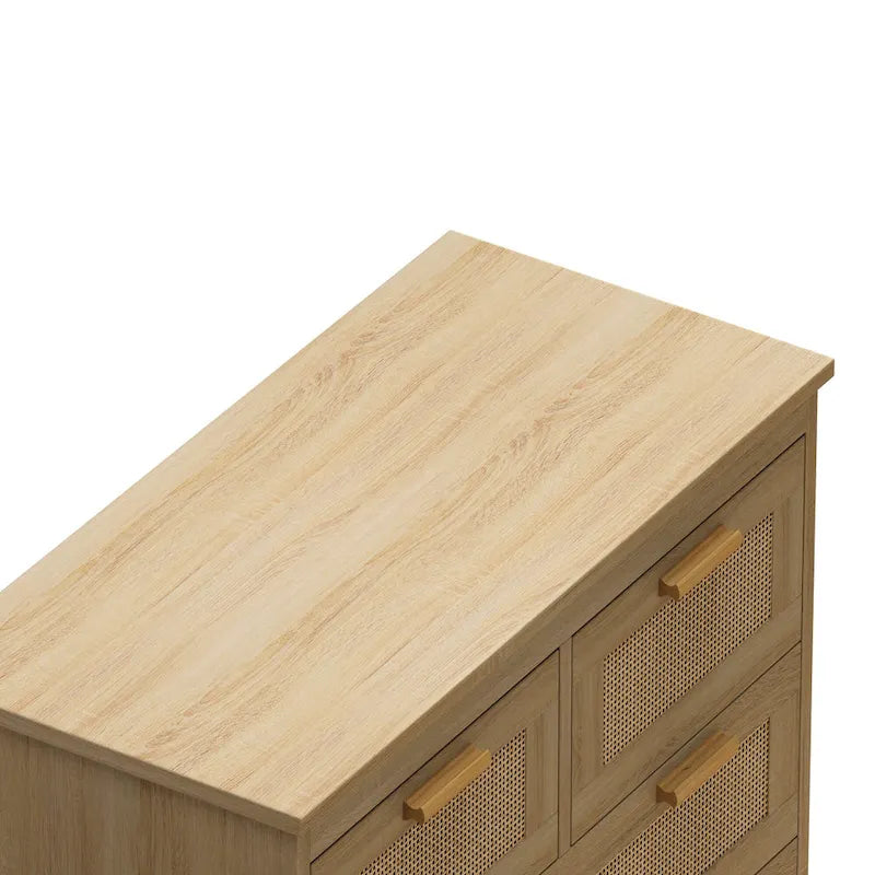 Meuble à 4 tiroirs en rotin, pour chambre, salon, salle à manger, couloirs