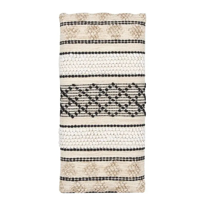 Banc de rangement rembourré en coton fait main avec portes d'armoire - 14 po x 17 po x 30 po