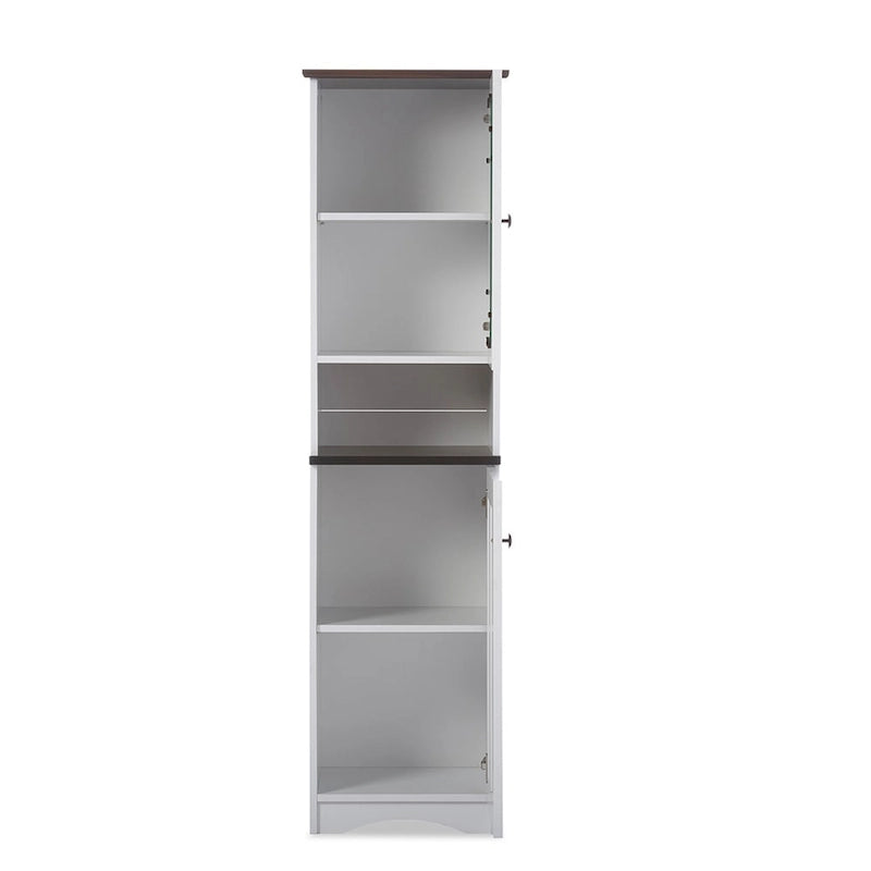 Rangement de cuisine traditionnel en bois blanc