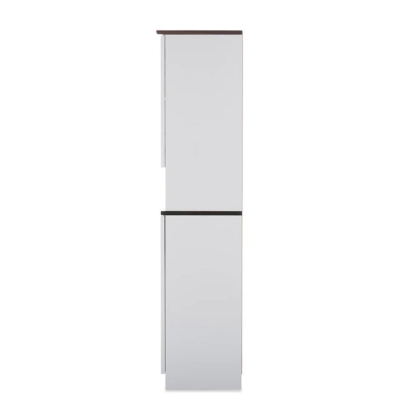 Rangement de cuisine traditionnel en bois blanc