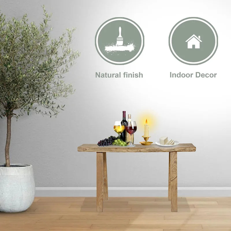 Banc Elmwood 35 po L x 10 po l, bois naturel
