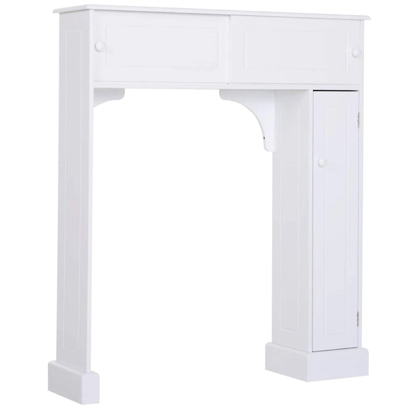 Meuble de rangement pour salle de bain au-dessus des toilettes - Blanc - 35 po x 9 po x 41 po