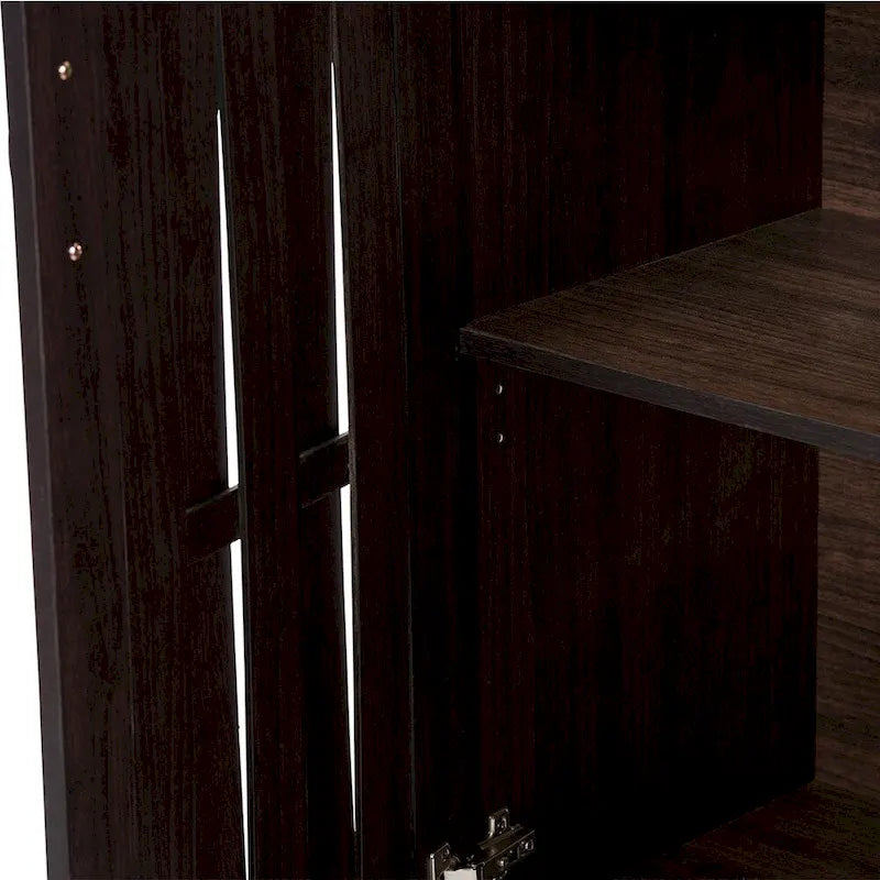 Buffet de rangement moderne marron foncé 79,2 cm H x 39,6 cm L x 89,2 cm P