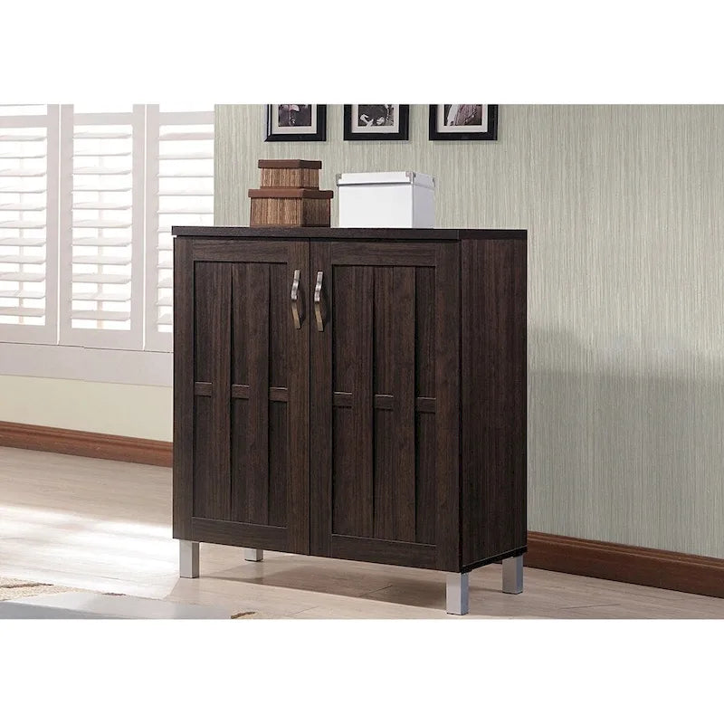Buffet de rangement moderne marron foncé 79,2 cm H x 39,6 cm L x 89,2 cm P