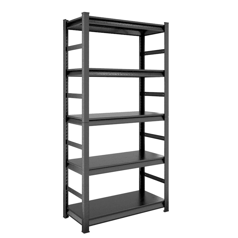 Étagère métallique robuste à 5 niveaux avec tablettes réglables