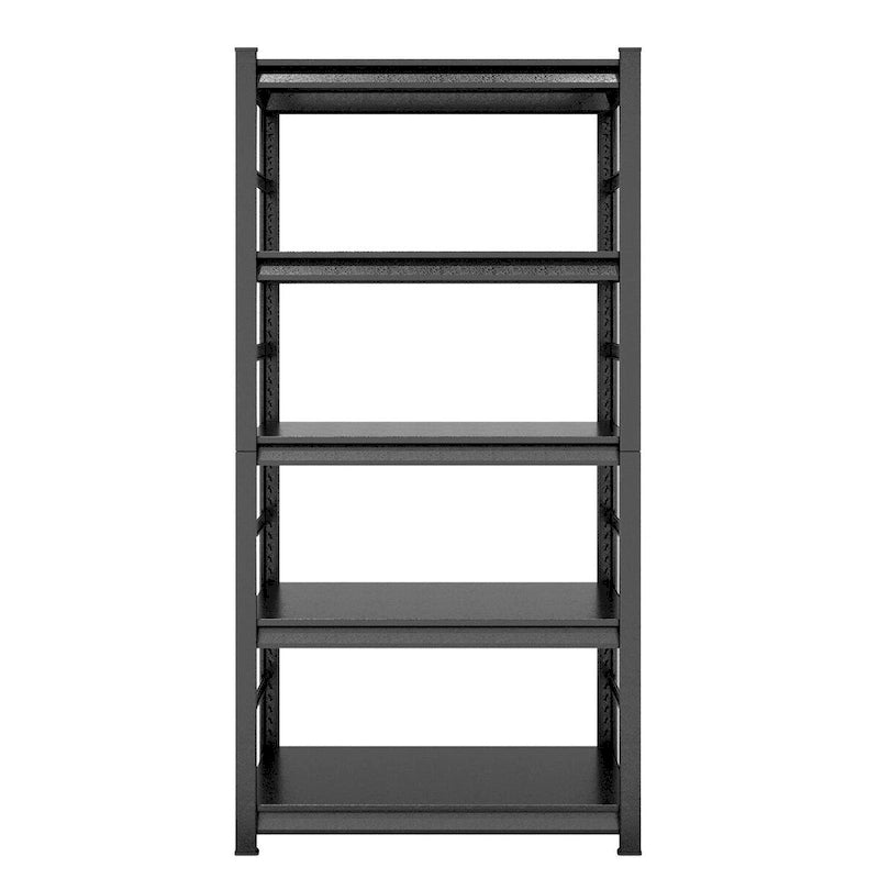 Étagère métallique robuste à 5 niveaux avec tablettes réglables