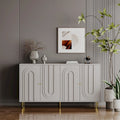 Buffet en bois laqué gris moderne à 4 portes