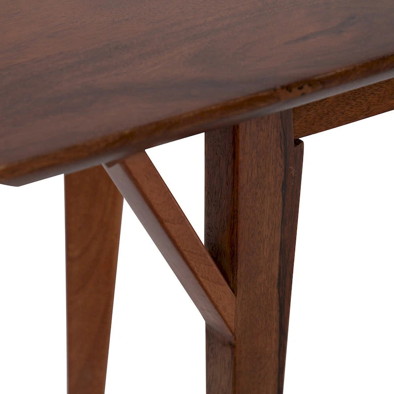 Banc en bois de manguier massif style Mid-Century Modern