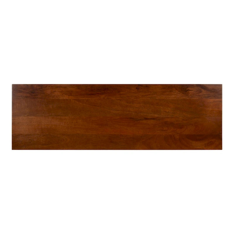 Banc en bois de manguier massif style Mid-Century Modern