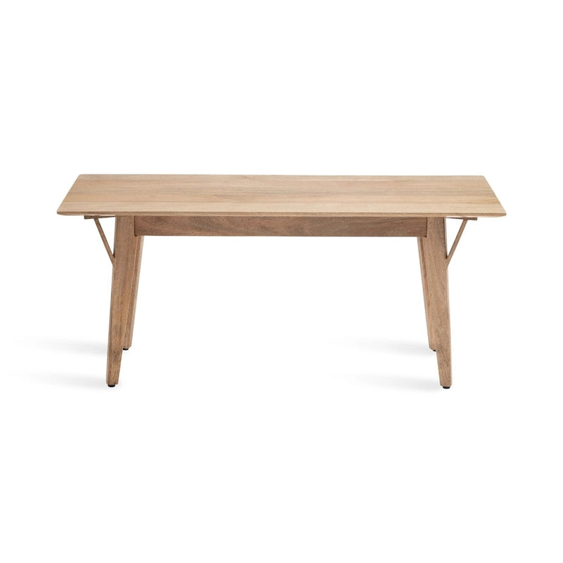 Banc en bois de manguier massif style Mid-Century Modern