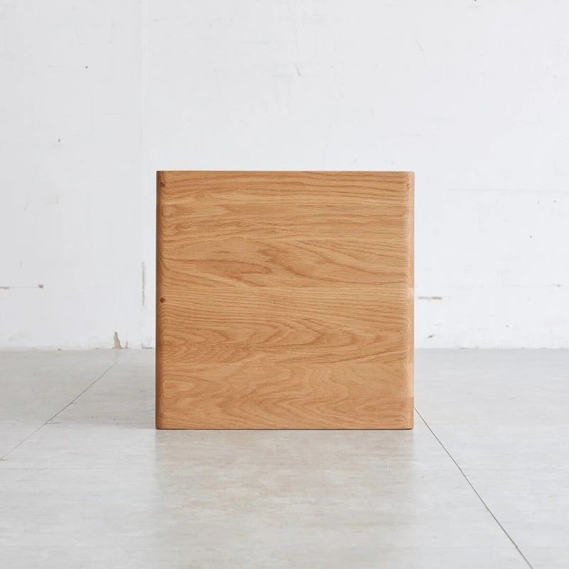 Meuble de rangement d'angle pour salon en chêne massif, table de rangement avec porte vitrée vintage, 2 étagères, 1 tiroir