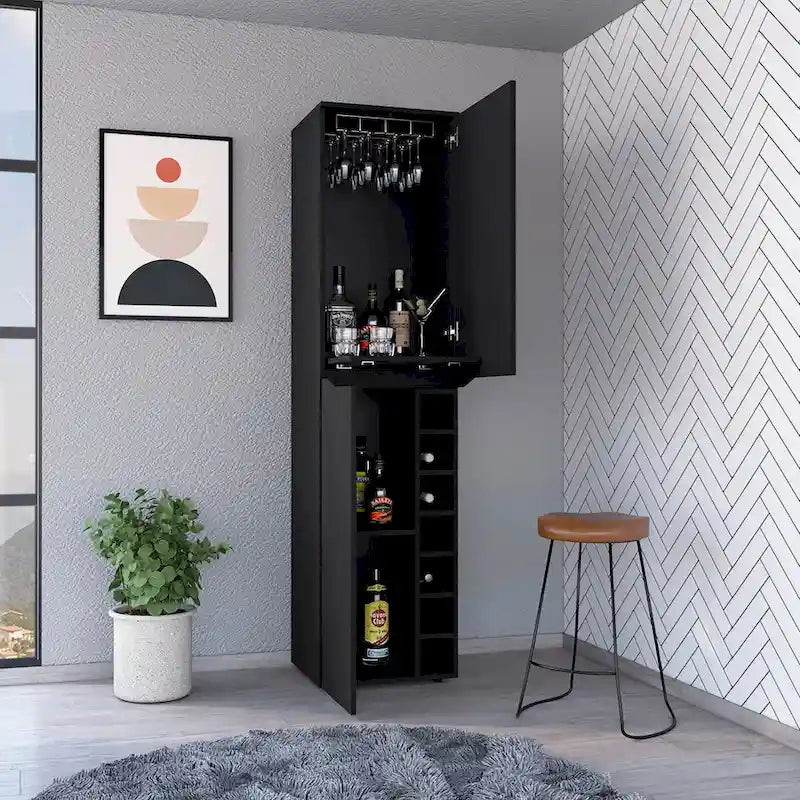 Meuble haut pour salon, appartement, chambre, noir