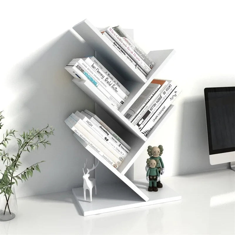 Étagère bibliothèque en forme d'arbre en bois