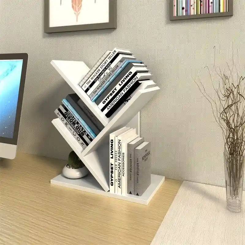 Étagère bibliothèque en forme d'arbre en bois