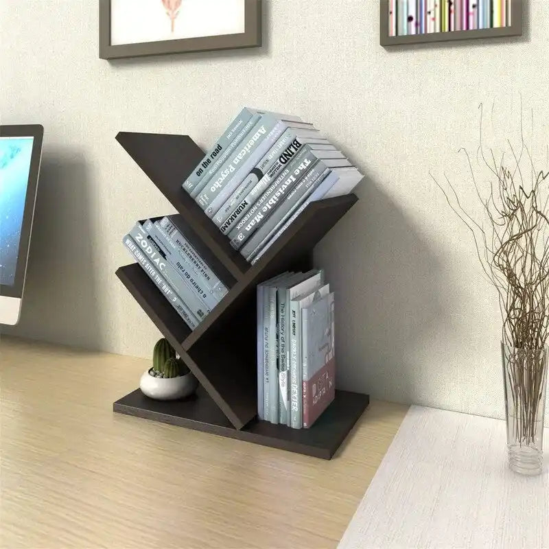 Étagère bibliothèque en forme d'arbre en bois